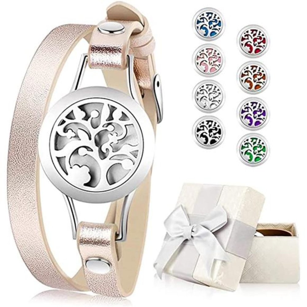 Essential Oil Diffuser Bracelet, Aromatherapy Bracelet Jewelry Stainless Steel